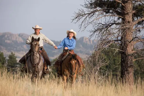 How did the cowboy greet his wife every day after work?