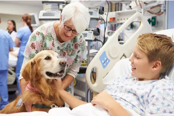 Why did the doctor let his dog help with his patients?