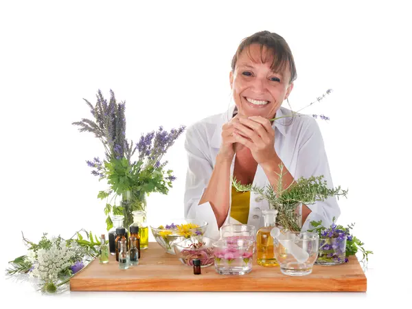 What did the cashier ask the herbalist at the checkout?